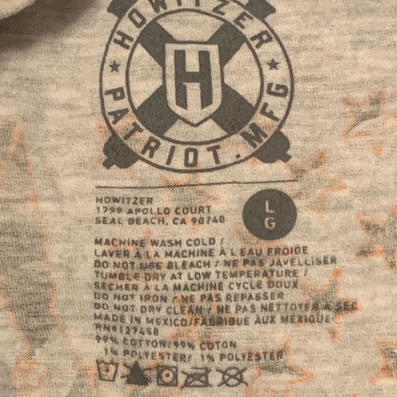 Howitzer We The People New T-Shirt Mens Light Gray Heather Size Large - Picture 6 of 6